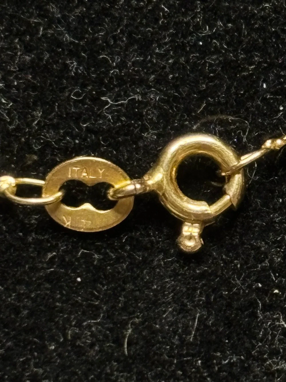 14k Italy Gold & Diamond Necklace 2.98g Total - 25PT Diamond #5997